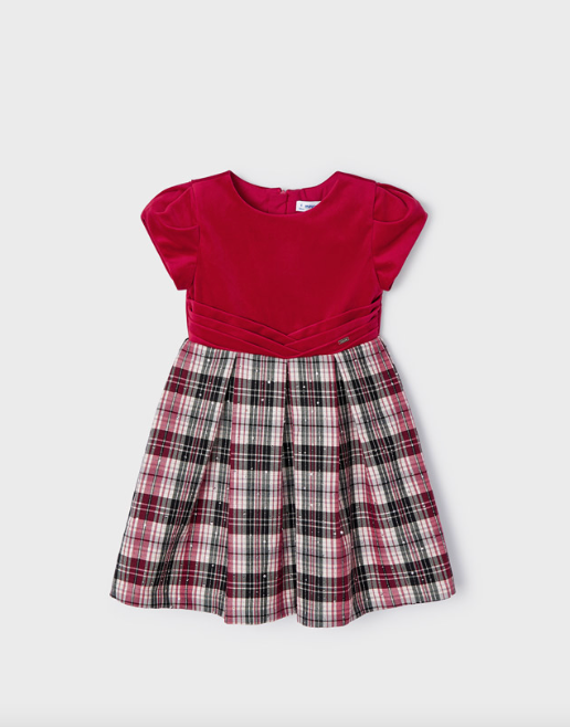 MAYORAL COMBINED PLAID DRES