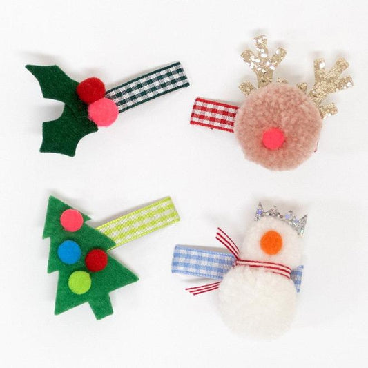 FESTIVE ICON HAIR CLIPS