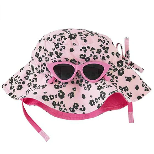 PINK LEOPARD HAT SUNGLASSES