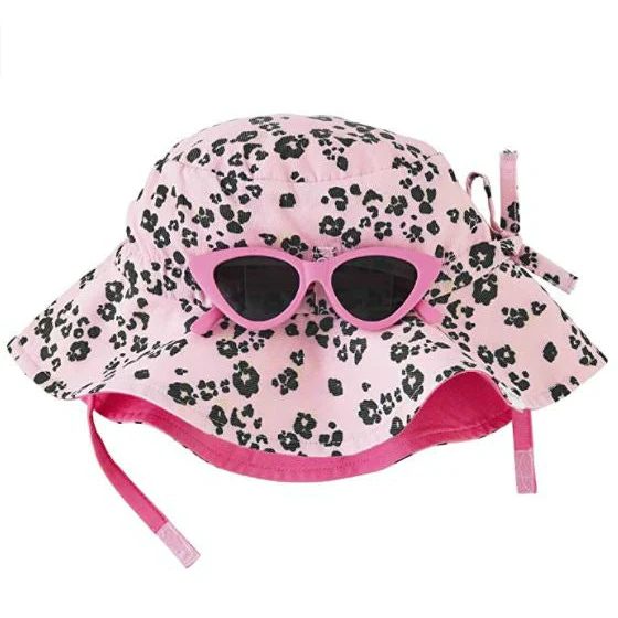 PINK LEOPARD HAT SUNGLASSES
