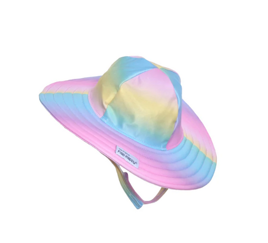 FLAP HAPPY UPF 50+ SUMMER SPLASH SWIM HAT RAINBOW OMBRE