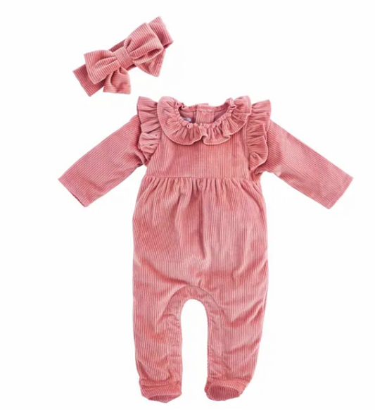 peach sleeper headband set