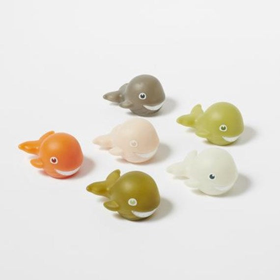 BATH SQUIRTERS - WHALE SET OF 6