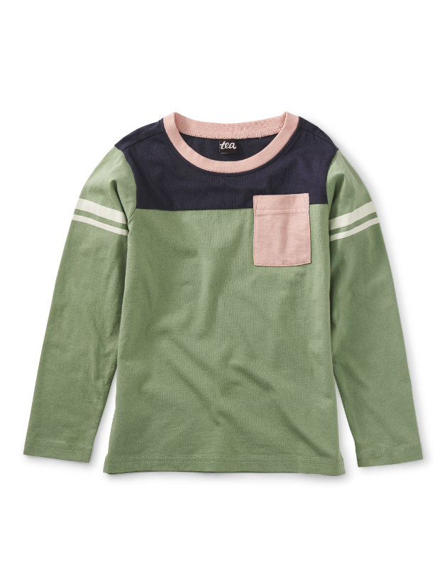 SPORTY LONG SLEEVE POCKET TEE