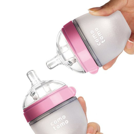 COMOTOMO BABY BOTTLE 5OZ PINK DOUBLE PACK