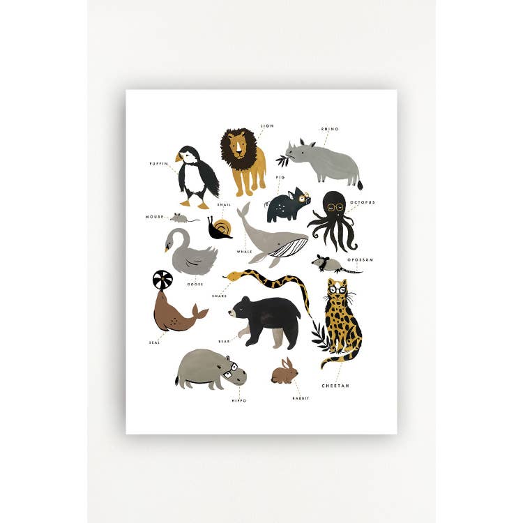 ZOOLOGY ART PRINT 18 X 24