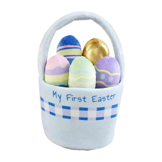 BLUE EASTER BASKET PLUSH SET