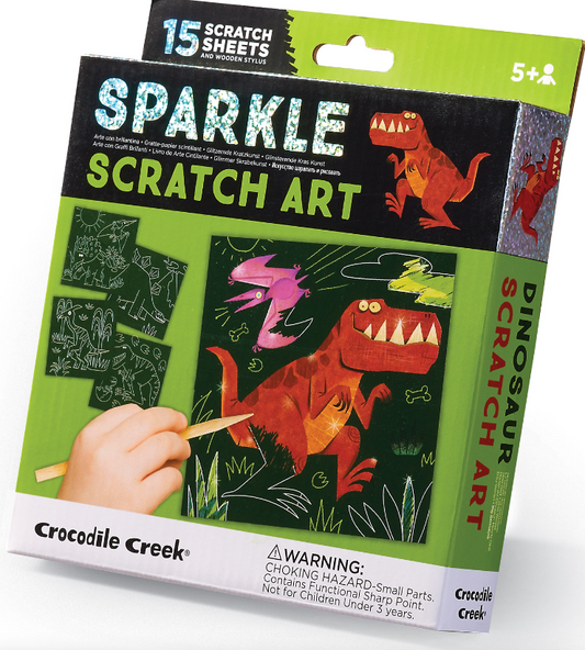 DINOSAUR SPARKLE SCRATCH ART