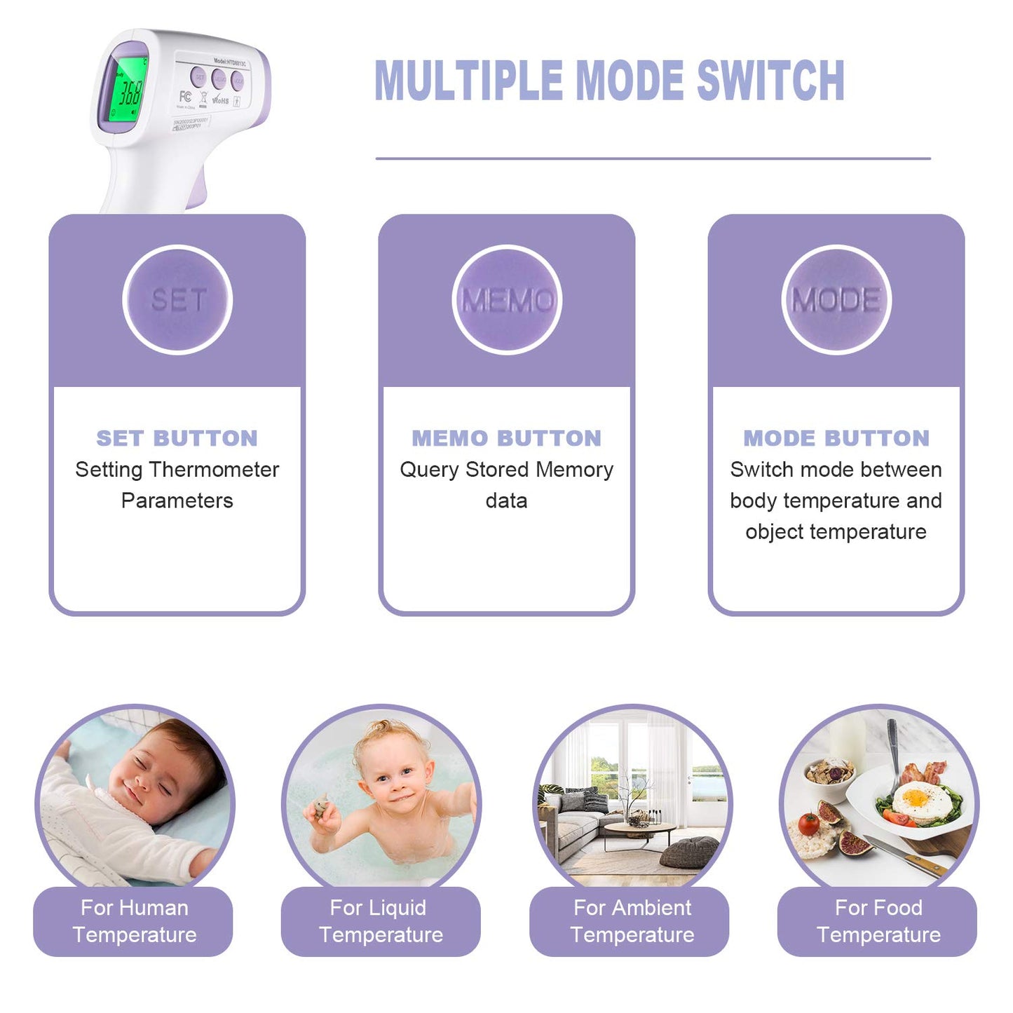 HETIADA NON CONTACT INFRARED BODY THERMOMETER