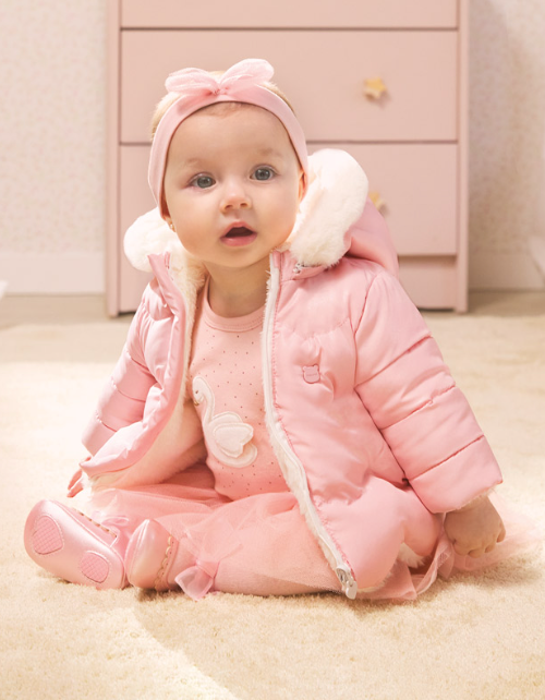 MAYORAL REVERSIBLE FUR JACKET - PINK