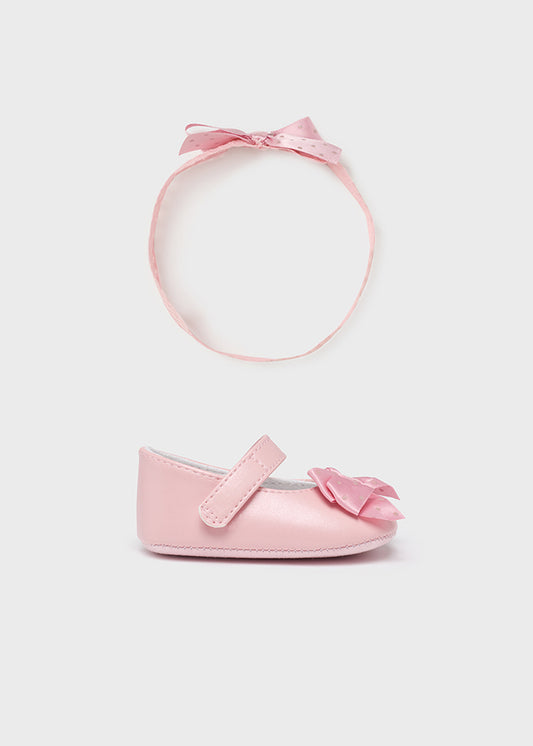 MAYORAL MARY JANES AND HEADBAND SET - PINK