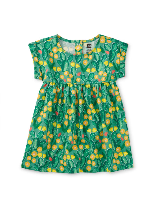 TEA EMPIRE BABY DRESS - CACTUS FLORAL