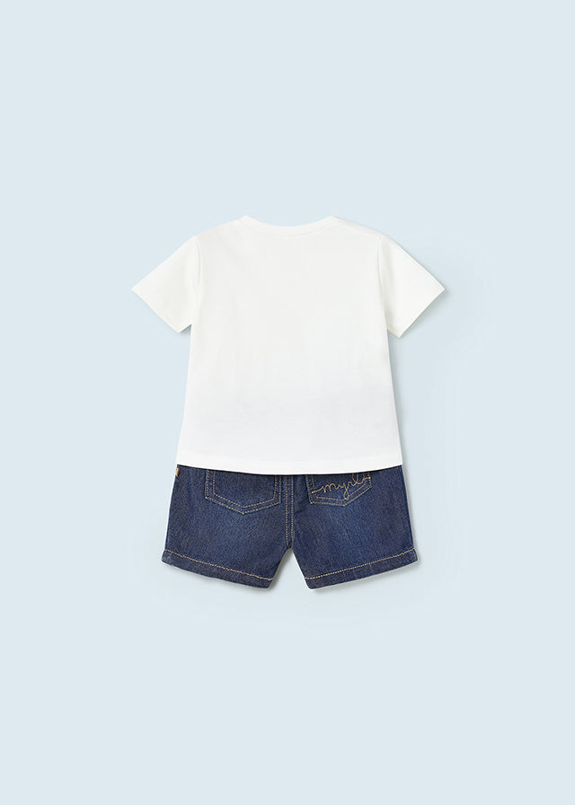 MAYORAL DENIM SHORTS SET