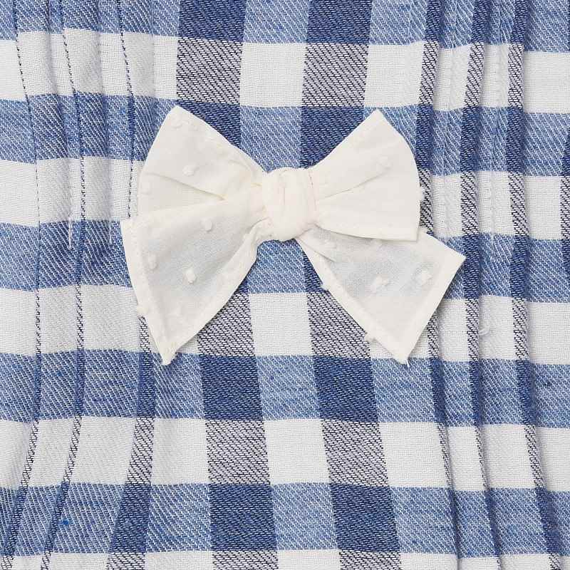 MAYORAL PLAID SHORT SLEEVED DRESS