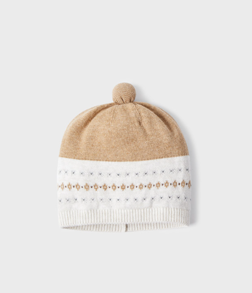 KNITTED HAT CARAMEL BABY
