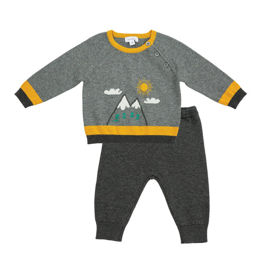 ANGEL DEAR MOUNTAIN SWEATER SET - GREY MULTI