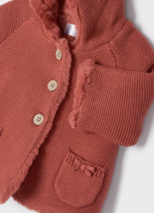 MAYORAL LONG KNITTED CARDIGAN - TILE