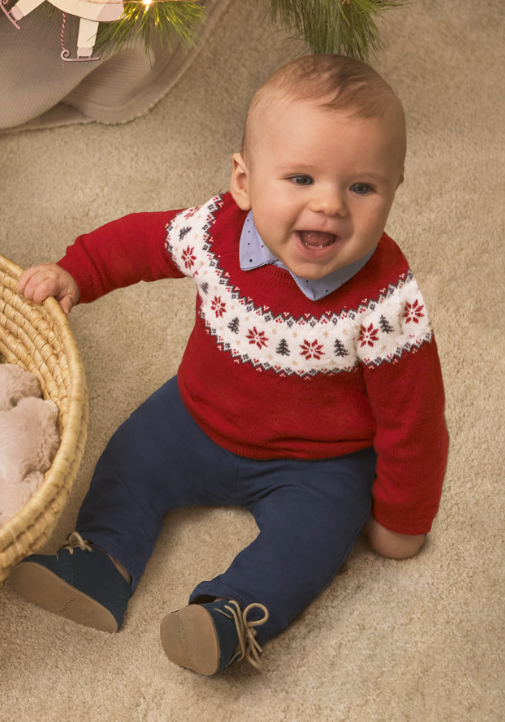 MAYORAL JACQUARD SWEATER - RED