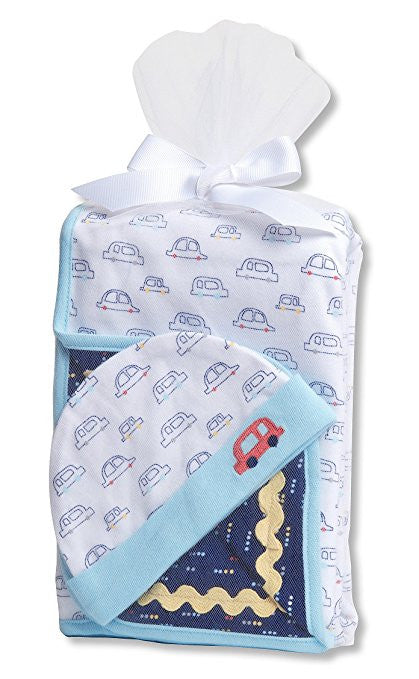 RECEIVING BLANKET AND CAP GIFT SET