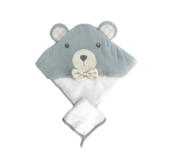 MON AMI PETIT BEAR TOWEL AND WASHCLOTH SET