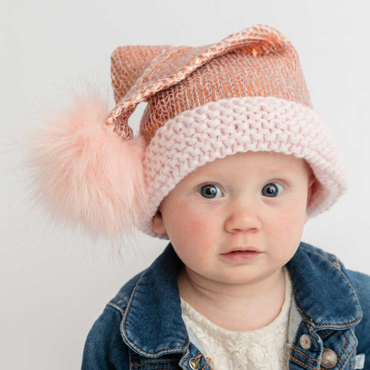 ROSE GOLD GLIMMER SANTA STOCKING HAT