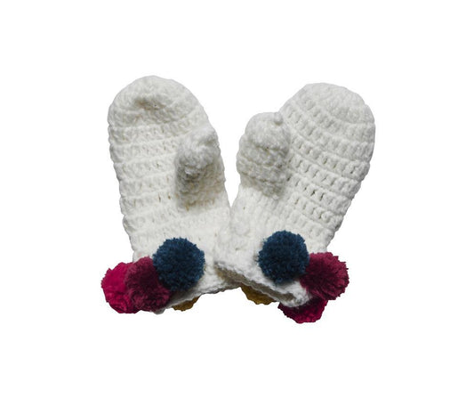 TODDLER POM POM MITTENS