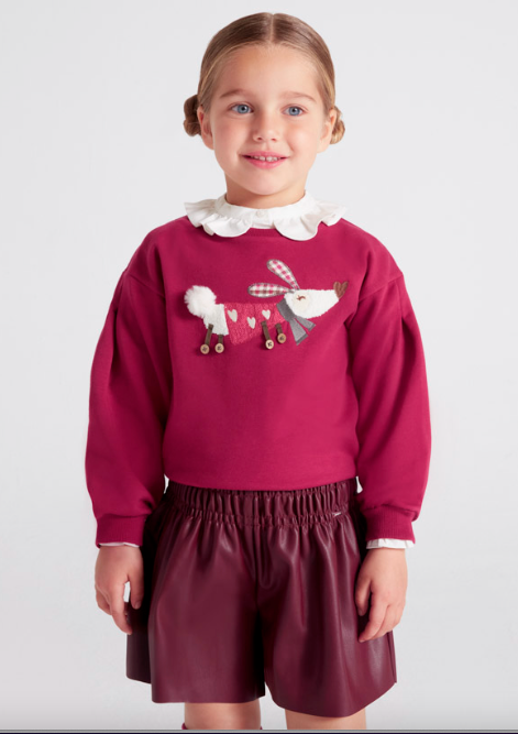 MAYORAL FAUX LEATHERED SKORT