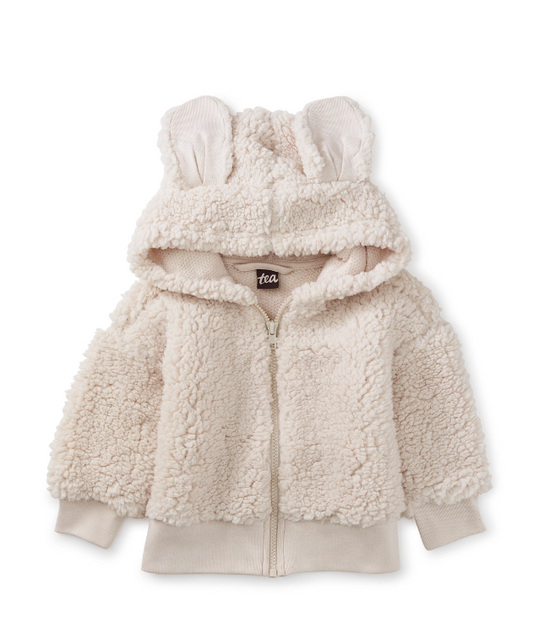 TEA BUNNY EARS SHERPA BABY HOODIE