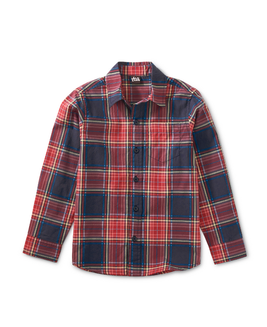 PLAID BUTTON UP SHIRT