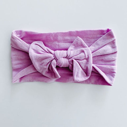SUGAR + MAPLE BABY CLASSIC BOW HEADBAND - LAVENDER