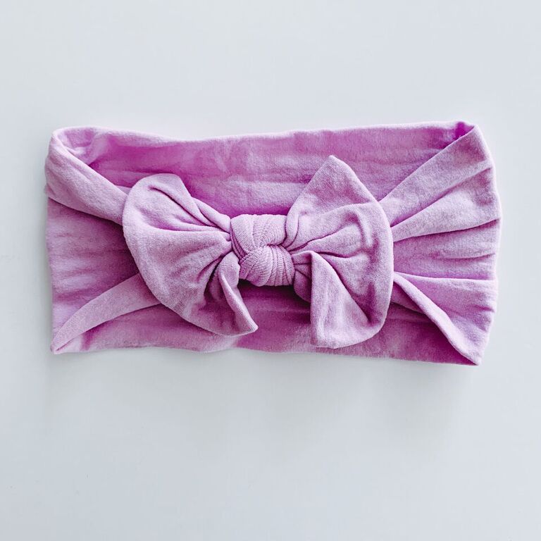 SUGAR + MAPLE BABY CLASSIC BOW HEADBAND - LAVENDER