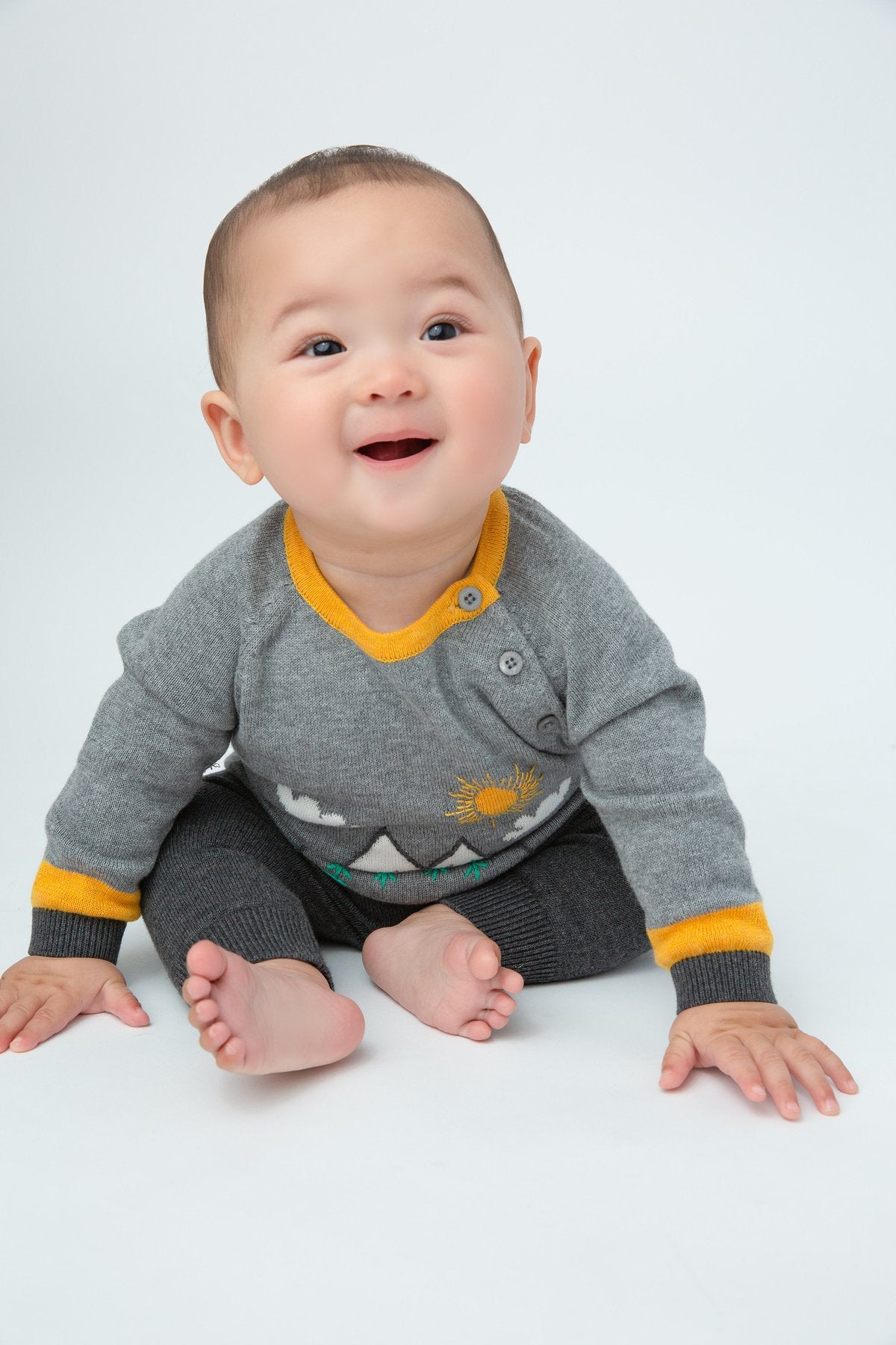 ANGEL DEAR MOUNTAIN SWEATER SET - GREY MULTI