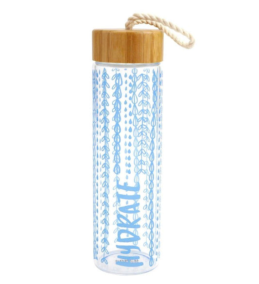 GLASS WATER BOTTLE - HYDRATE
