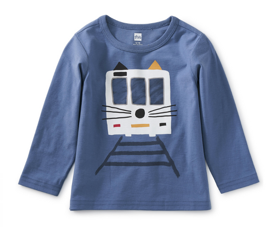 CAT TRAIN BABY GRAPHIC TEE