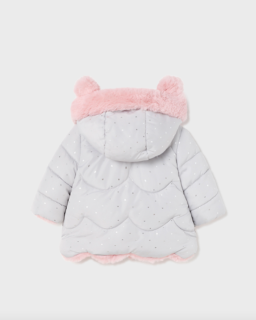 MAYORAL REVERSIBLE FUR JACKET - GREY