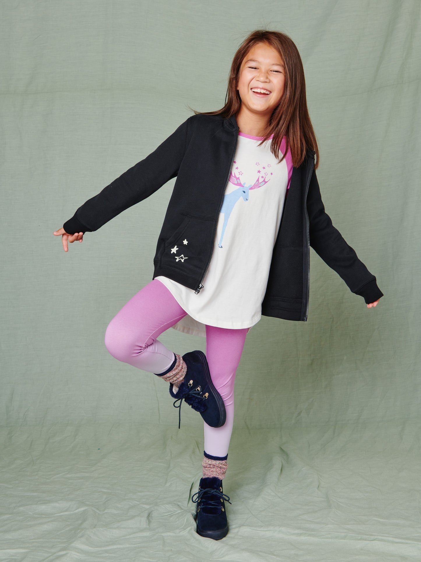 TEA DIP DYE LEGGINGS - PALE PLUM