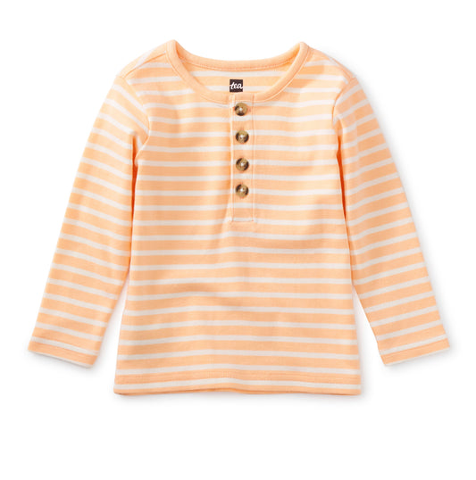 LONG SLEEVE HENLEY BABY TOP