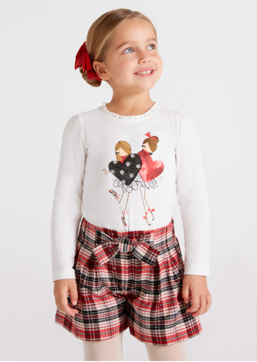 CHECKERED RED SHORTS