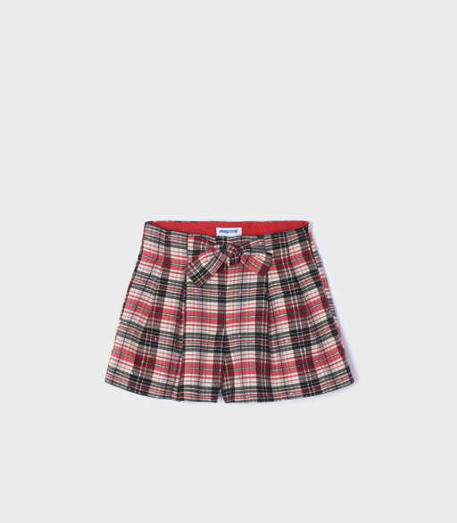 CHECKERED RED SKORTS