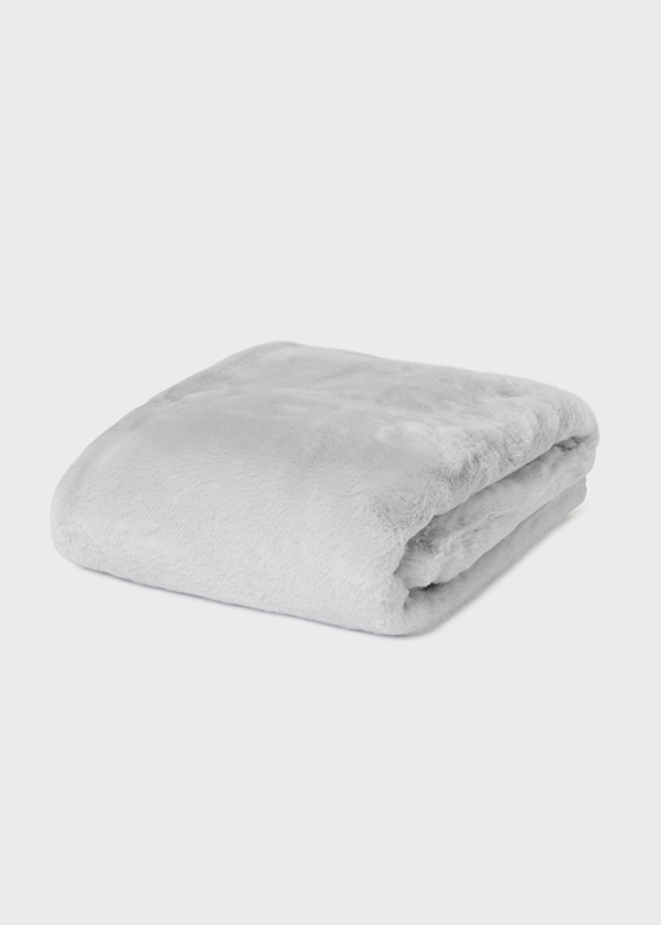 MAYORAL FUR BLANKET WITH POM POMS - FOG