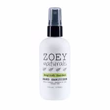 ZOEY NATURALS ENGLISH GARDEN HAND SANITIZER 4OZ.
