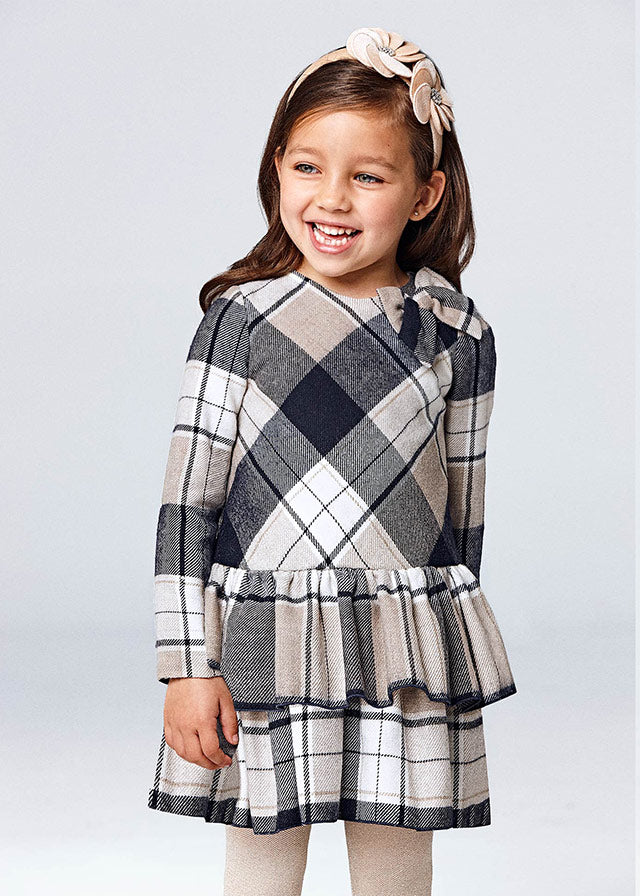 MAYORAL MAXI PLAID DRESS