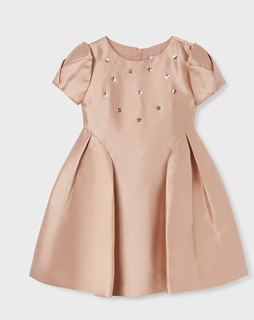 Mayoral Girls Dress Girls Toddler 2 Year Pink Satin By Childrensalon