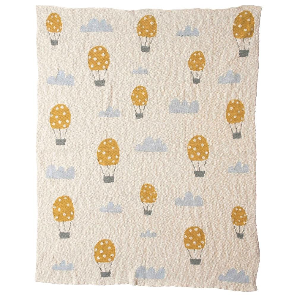 COTTON KNIT HOT AIR BALLOON BLANKET