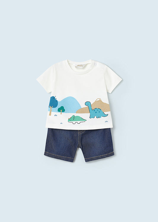 MAYORAL DENIM SHORTS SET