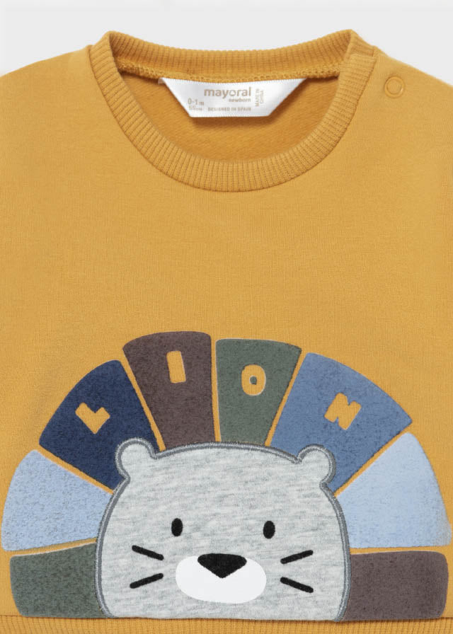 MAYORAL CREWNECK SWEATER AND DENIM PANTS