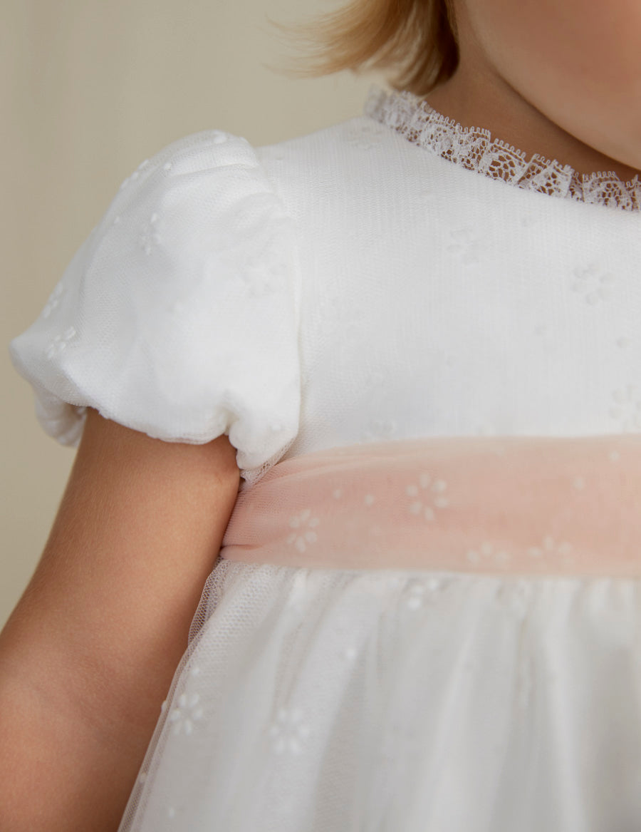 ABEL & LULA FLOCKED FLOWERS DRESS BABY