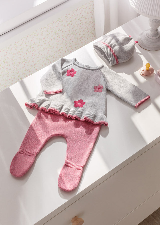 MAYORAL KNITTED LEG WARMER WITH HAT SET