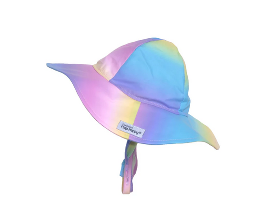 FLAP HAPPY UPF 50+ FLOPPY HAT RAINBOW OMBRE