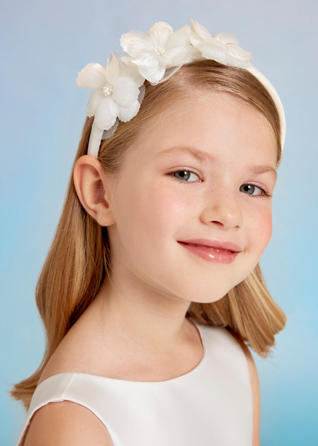 ABEL + LULA FLOWERS HEADBAND - WHITE